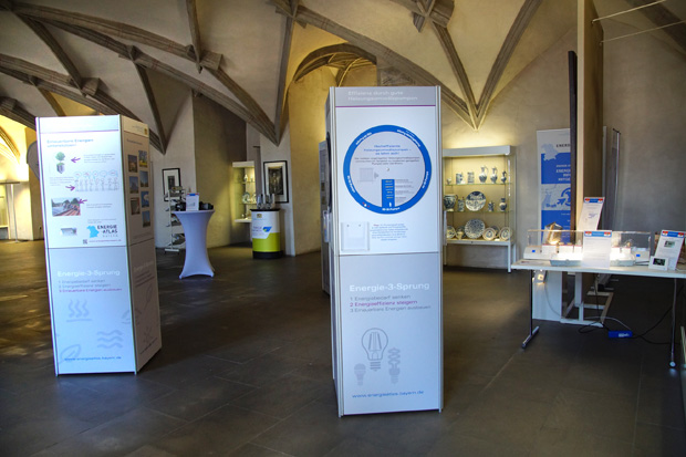 Ausstellung Energietage in der Gotischen Halle der Markgrafenresidenz Ansbach