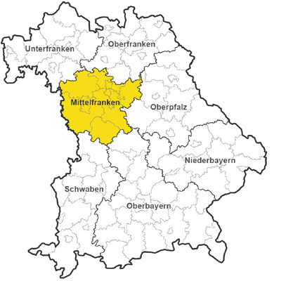 Regierungsbezirk Mittelfranken Quad